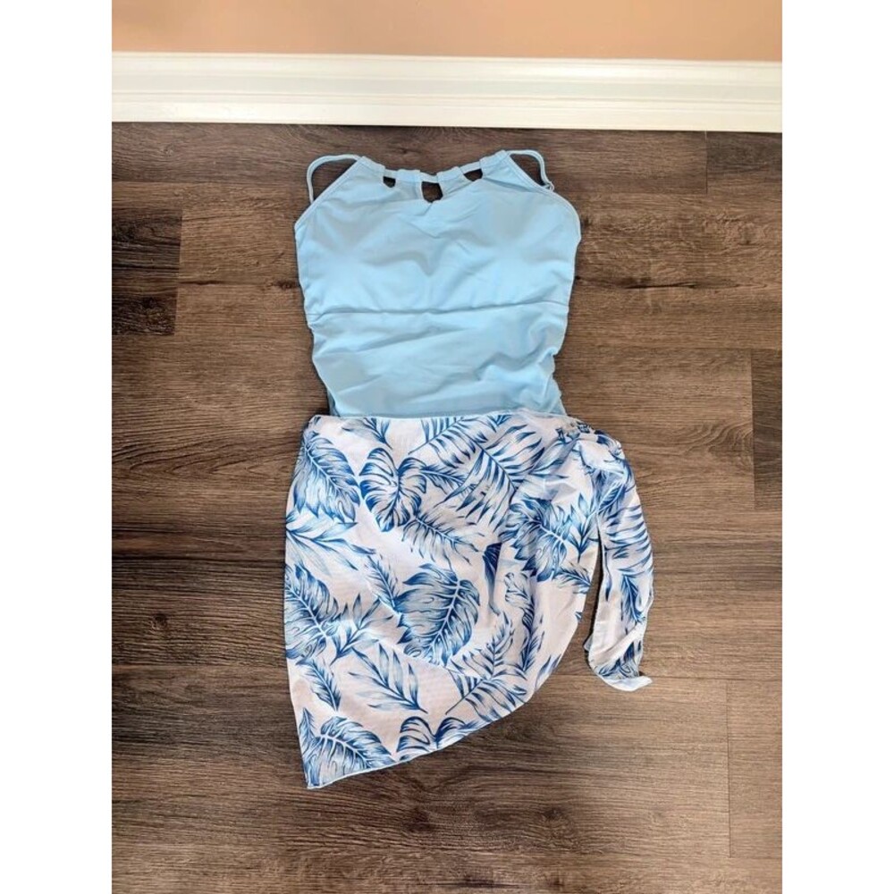 15-16Y swimwear with cover up skirt